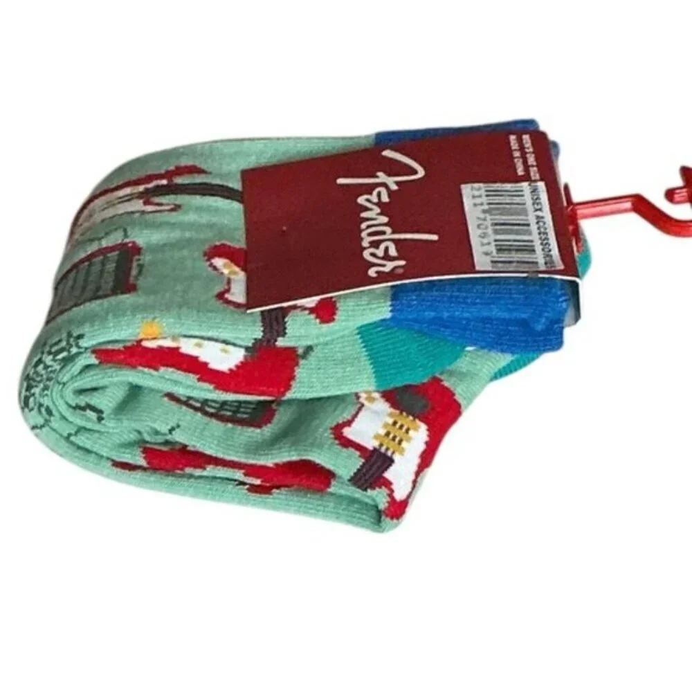 Fender Guitar Crew Socks Novelty Print Seafoam Green Blue Red Unisex Mens 7-12